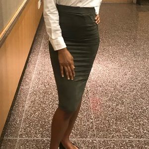 Dark green pencil skirt